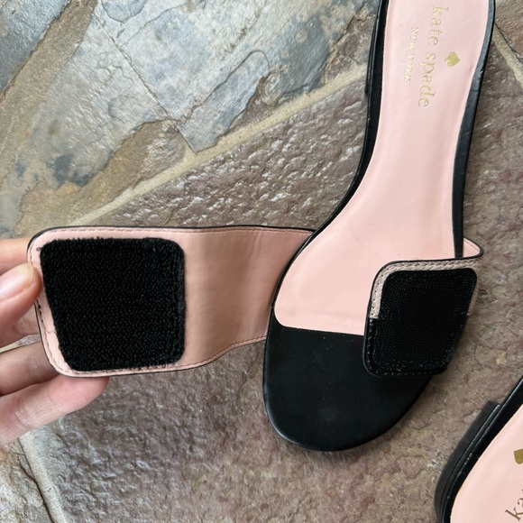 Kate Spade Black Leather Cafe Slide Sandals 6.5 - Picture 7 of 8